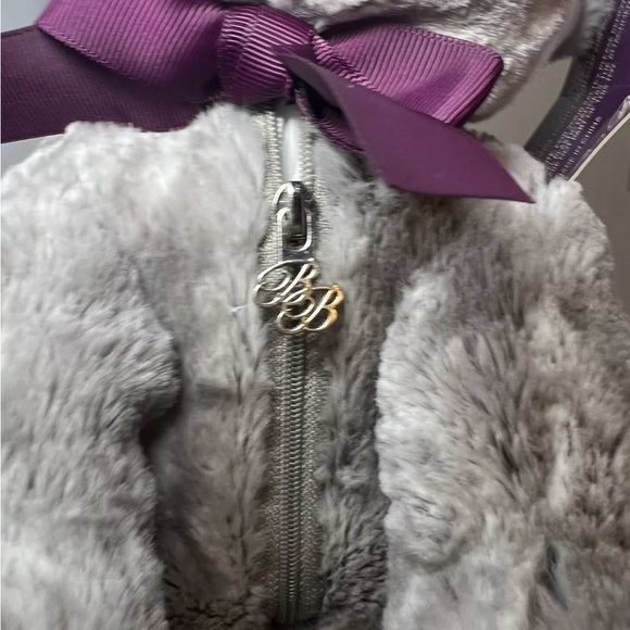 Ben Bridge Jewelers Plush Benny Bear XXX 2016 Zipper Gift Pouch Grey New w/ Tag - Picture 2 of 10